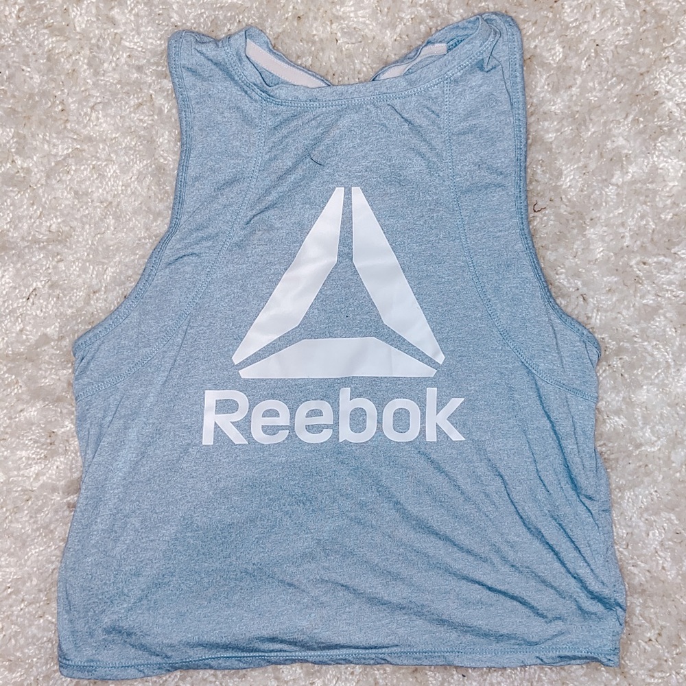Blue Reebok workout tank